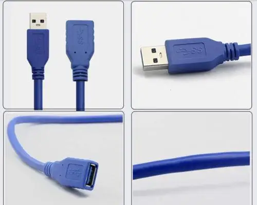 Kuulee Superspeed USB 3,0 A Мужской и Женский удлинитель синий