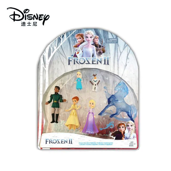 6 шт./компл. натуральная disney Frozen2 игрушка Эльзы и принцессы Анны из мультфильма «Холодное сердце кукла Олаф Кристоф Свен фигурка игрушки девочки подарок на год