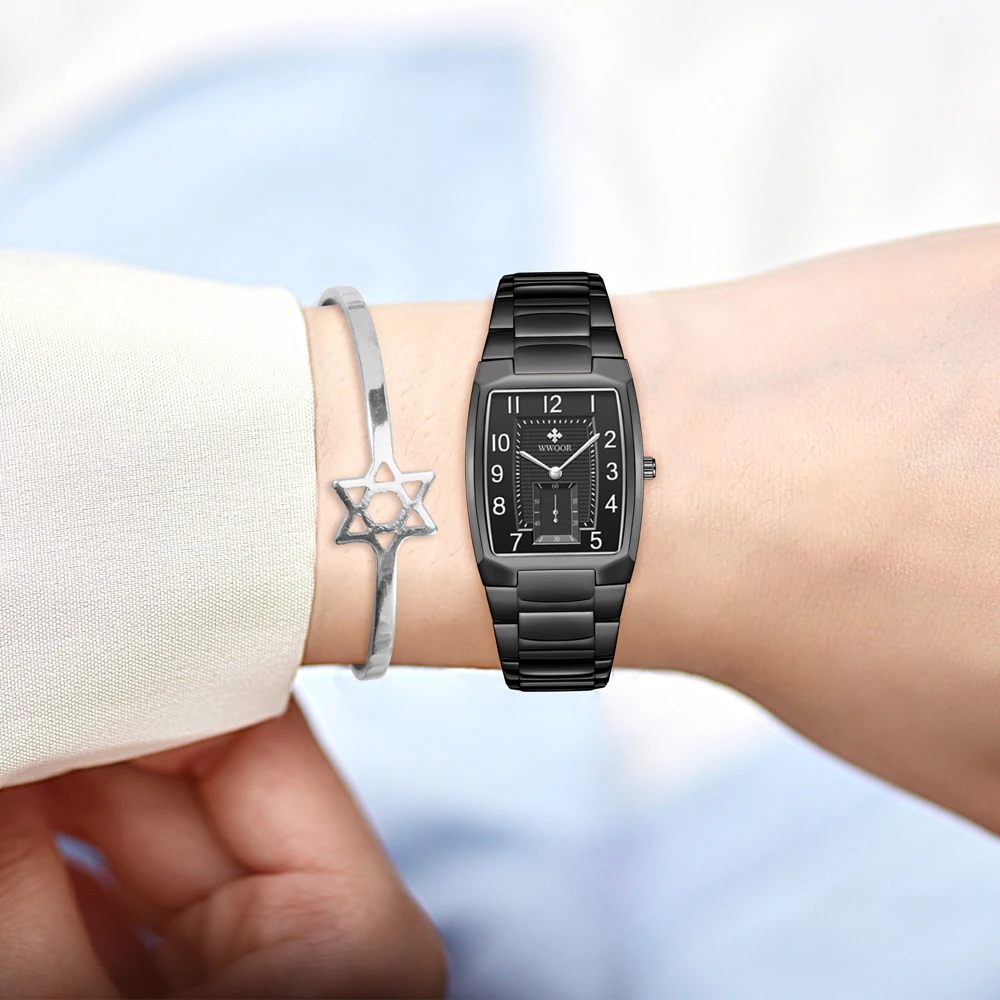 WWOOR 2021 Women Bracelet Watch Fashion Geneva Designer Japan Quartz Stainless Steel Female Gift Wrist Watches Relogio Feminino