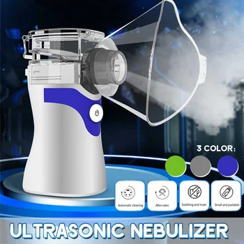 

Portable Ultrasonic Nebulizer Mini Handheld Inhaler Respirator Humidifier Kit Health Care Children Home Inhaler Machine Atomizer