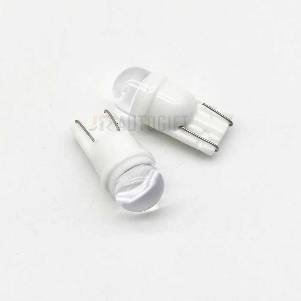 100PCS Signal Lamp T10 Led W5W 3030 168 194 T10 Led Bulb Ceramics Auto License Bulb Interior Wedge Clearance Light White 12V