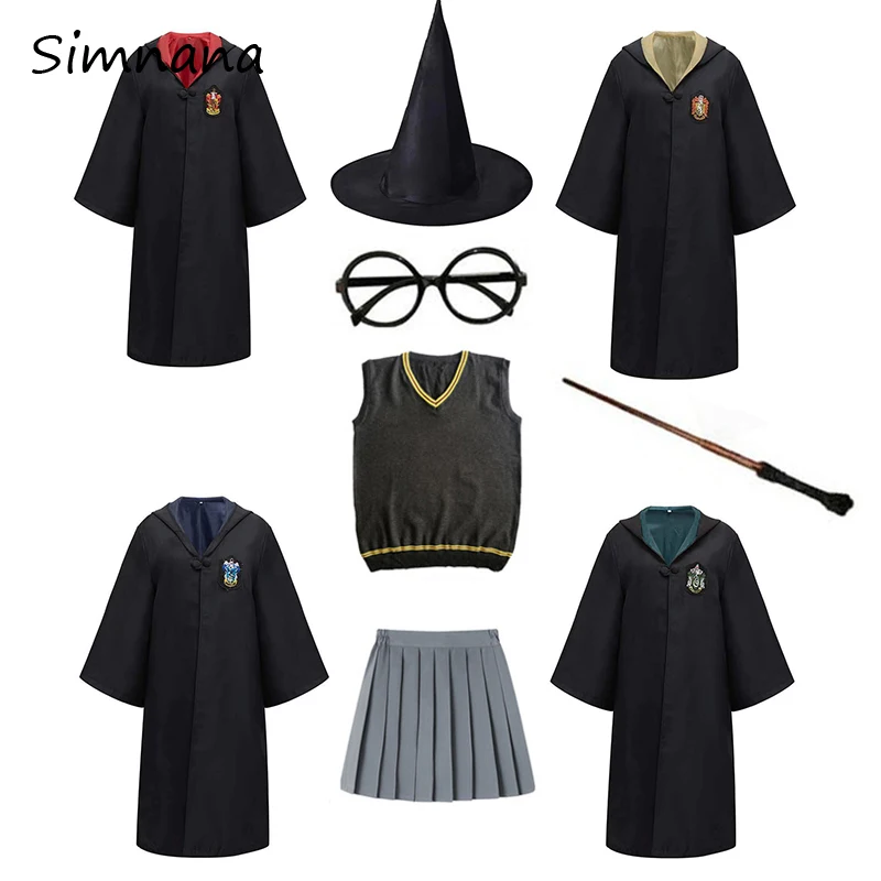 

Potter Clothes Cosplay Costume Potter Kids Wand Ropa Cape Sweater Uniform Cosplay Accesories Halloween Costumes For Women Gifts