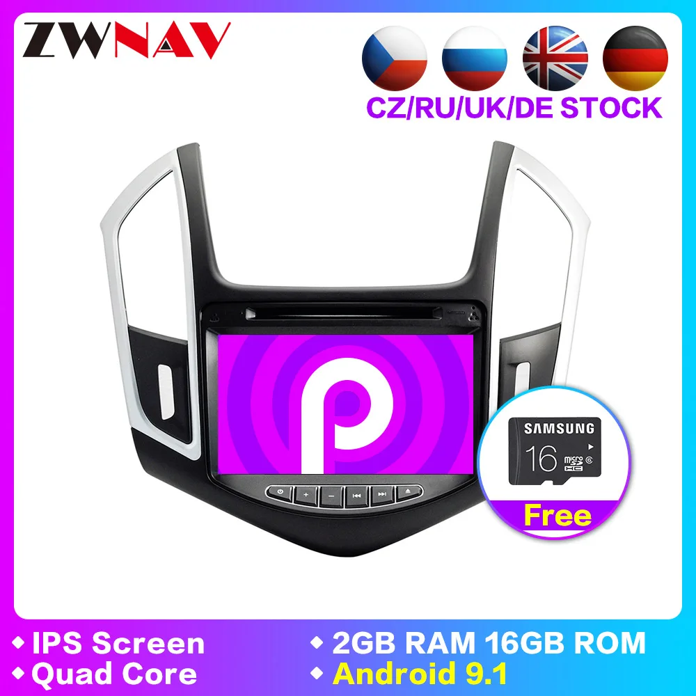 Android 9.1 car dvd gps player for Chevrolet Cruze 2013 2014 2015 DSP radio gps navigation support Bluetooth wifi steering wheel