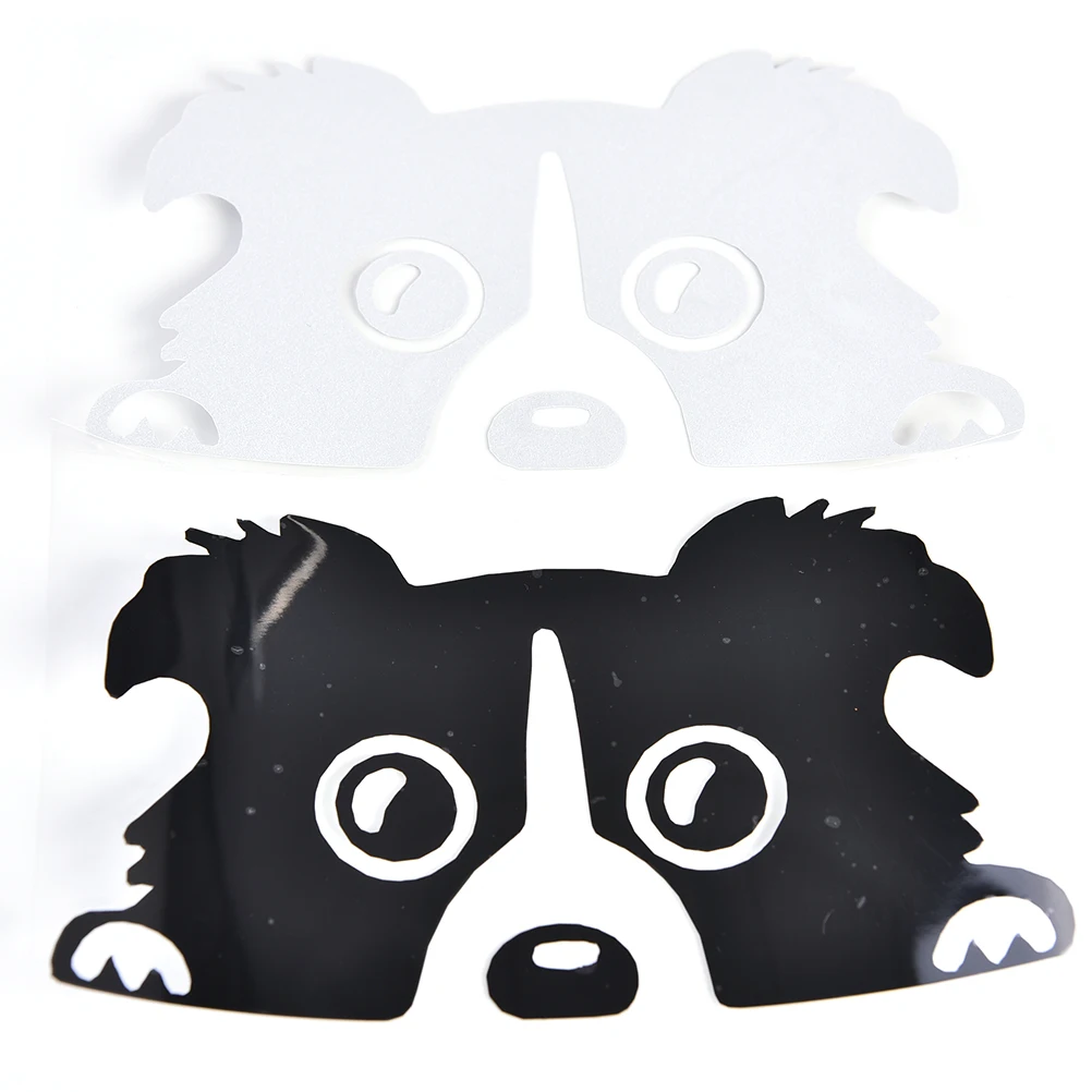 1 шт. 14*8 см забавные наклейки для автомобиля Peeking Border Collie Dog виниловые декор