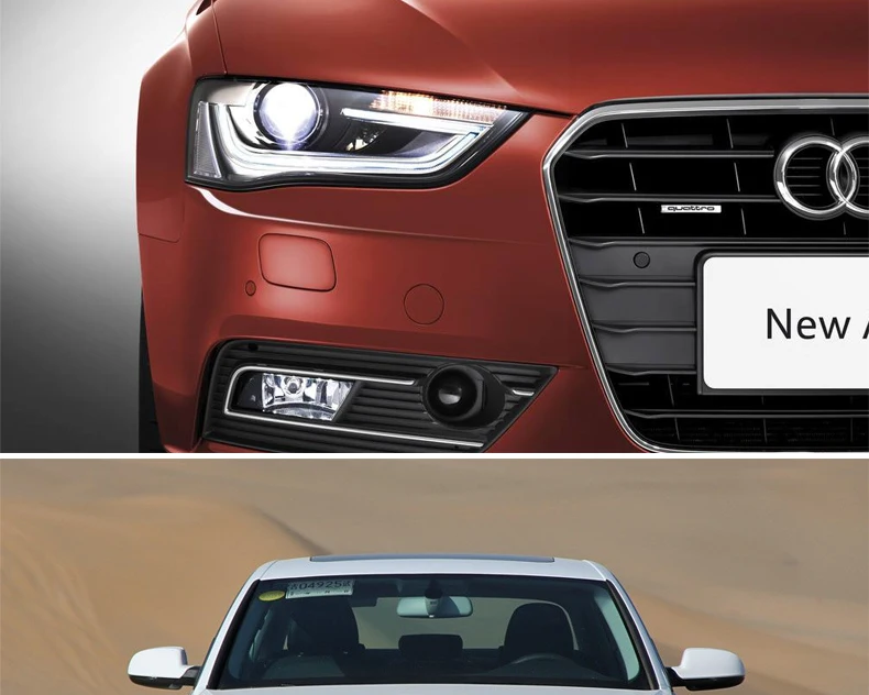 Автомобильный Стайлинг Головной фонарь для Audi A4L фары Audi A4 2013- Светодиодный фонарь H7 D2H Hid вариант Ангел глаз биксеноновый луч