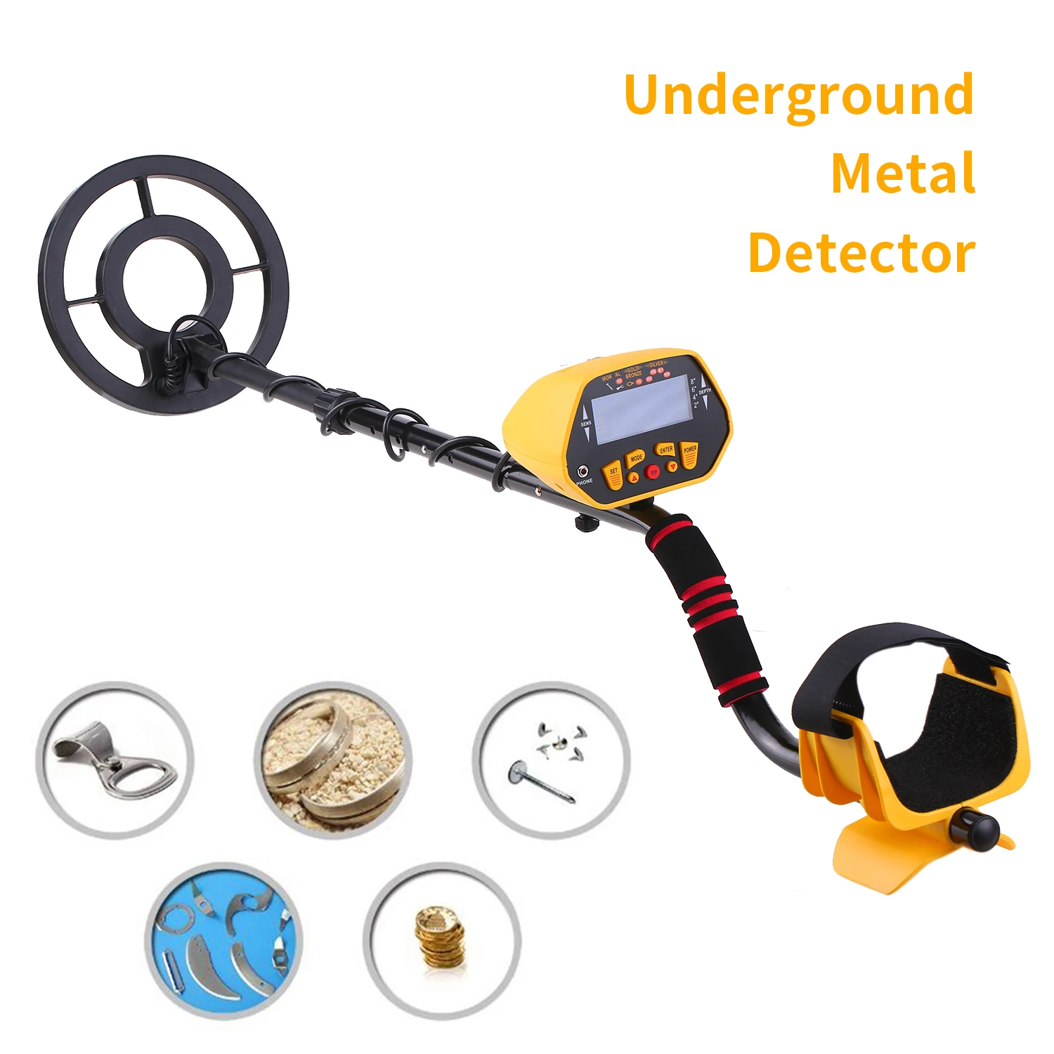 

Professional Metal Detector gold finder P/P Function Disc Mode Waterproof Metal Finder 7 Target Category Underground pinpointer