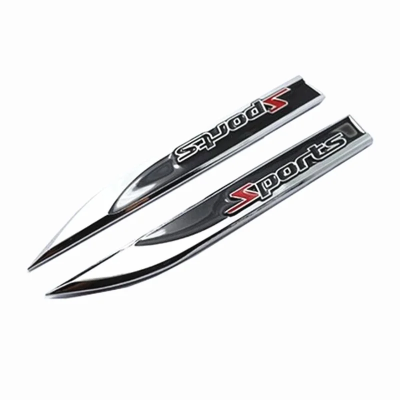 

Для Hyundai ix35 ix25 solaris, creta i30 Chevrolet cruze, украшение автомобиля, металлическая наклейка, лист, наклейка, лезвие, боковая наклейка