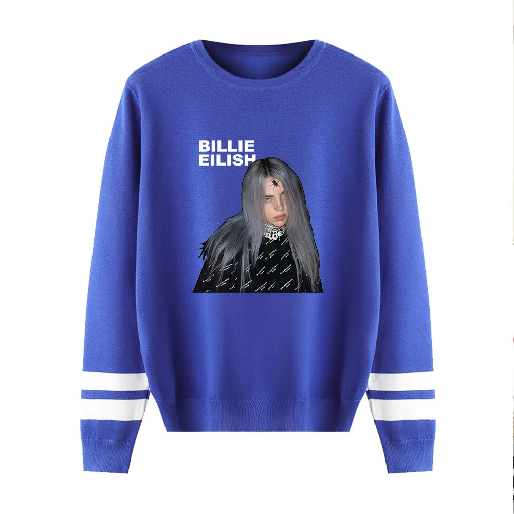 Вязаные свитера с круглым вырезом Billie Eilish, подходящие весенние пуловеры для мужчин и женщин, свитера для мужчин и женщин, удобные топы из