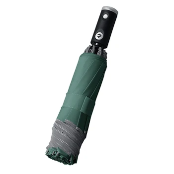 

Safety Night Reflective Auto Open Close Rainproof With LED Light Compact Folding Umbrella Rustproof Windproof Travel Portable