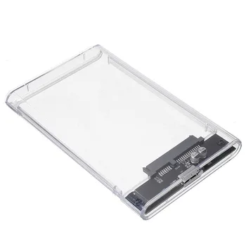 

2.5 Inch USB 3.0 SATA lll HDD/SSD Enclosure Caddy Case External Hard Drive Transparent Box Support Hot Swapping Plug Unplug