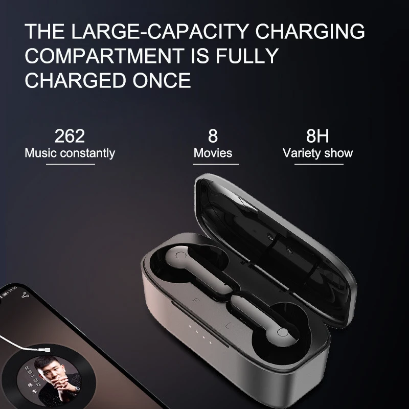 

Bluetooth Headset Noise Reduction Electric Wireless Touch Type-c Charging Wireless Binaural Sports Mini In-ear Bluetooth Headset