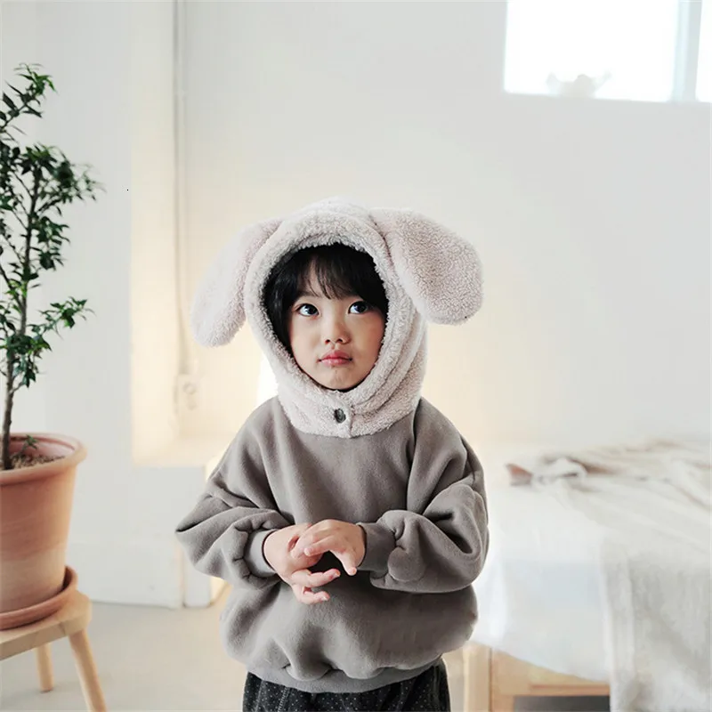 Толстовки с капюшоном для детей 1, 2, 3, 4, 5, 6 лет, утепленные толстовки с капюшоном и длинными рукавами с заячьими ушками для девочек, одежда для мальчиков, новинка года на осень и зиму
