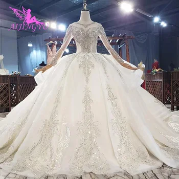 شراءAIJINGYU فساتين النساء الفاخرة صانع الجلباب الزفاف أحدث الفساتين الرخيصة فستان الزفاف 2021 والحصول على شحن مجاني