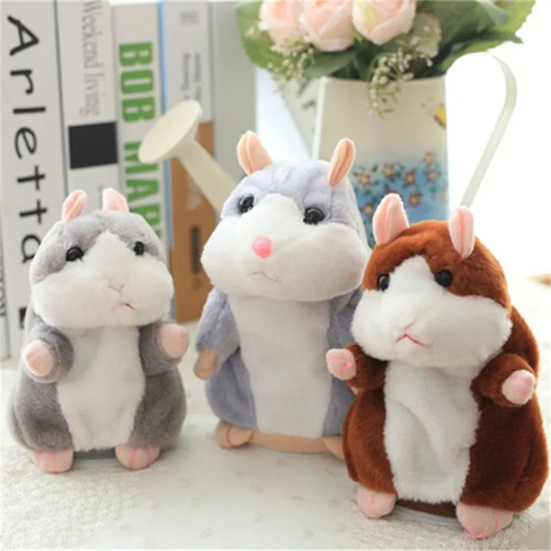 

Record Toys Talking Hamster Mouse Walking Nodding Pet Voice Recorder Repeat Plush Stuffed Animal Educational Toy Gift for Kid