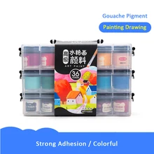 12/24/36 Цвета Портативный путешествия твердый пигмент воды Цвет набор красок с водой Цвет кисть для рисования товары для рукоделия