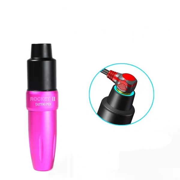 Rose red Профессиональная Вращающаяся ручка для татуировки, набор для татуировки, мини-мощный импортный набор чернил для тату-студии - Цвет: Rose red