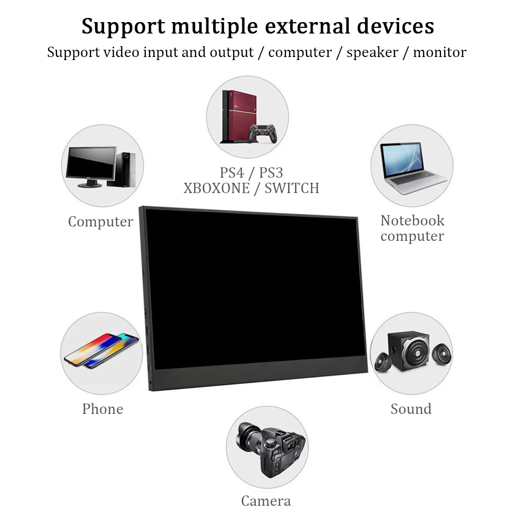 1920x1080 тонкий портативный lcd HD 15,6 дюймов сенсорный экран дисплей HDMI для ноутбука, телефона, Xbox, переключателя и Ps4 lcd игровой монитор
