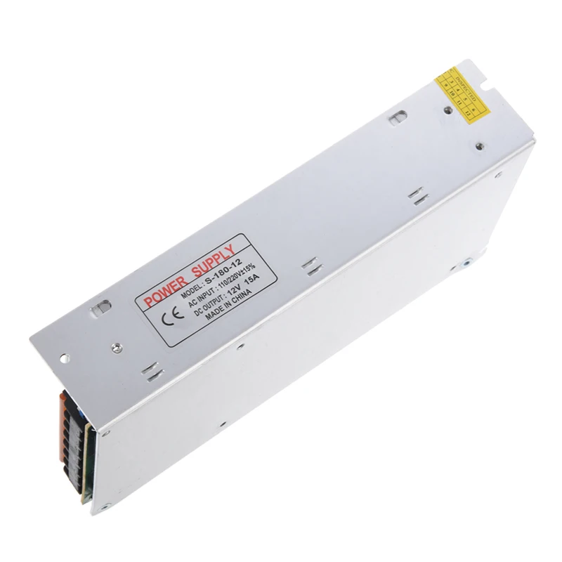 AC 110 V/220 V к DC12V 15A 180W трансформатор напряжения переключатель питания для светодиодной ленты