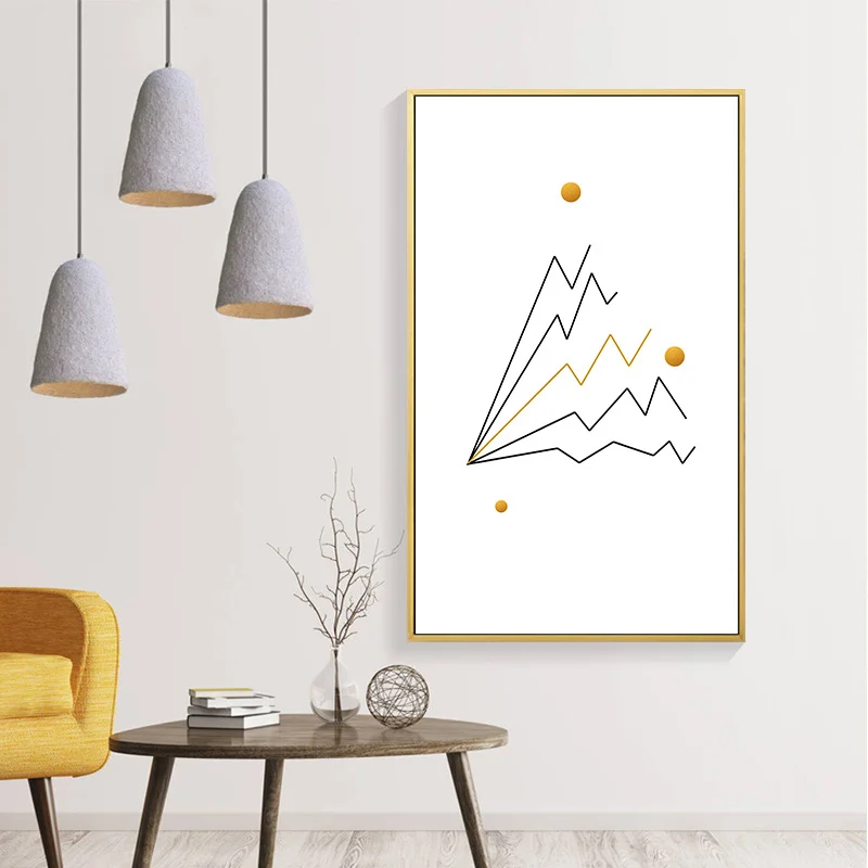 

Wall Art Canvas Painting Modern Line Abstract Poster Minimalist Print Nordic Style Home Living Room Decoration