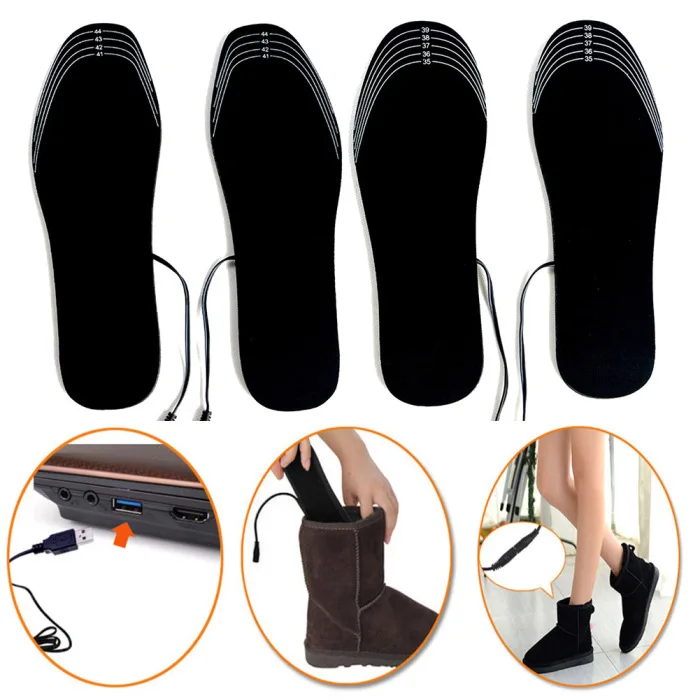 Croppable USB нагревательная стелька теплые стельки для ног зарядка нагревательные стельки для мужчин и женщин FK88