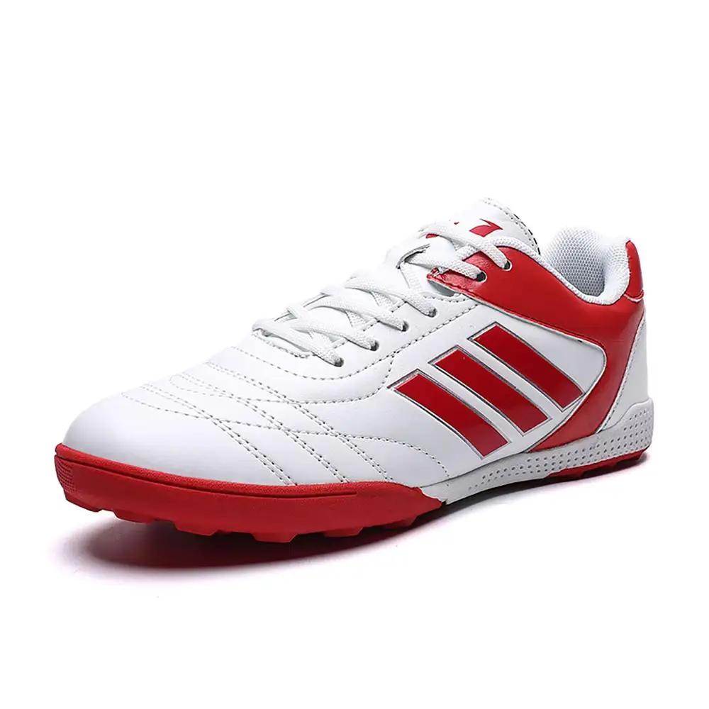 Красный Мужские бутсы, футбольные бутсы, детские, женские, балансирующие бутсы, газон, Крытый газон, futsal ronaldo society zapatos futbol chuteira - Цвет: Красный