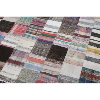 

242x300 Cm Multicolor Handmade Rugs Patchwork Rug-8x10 Ft