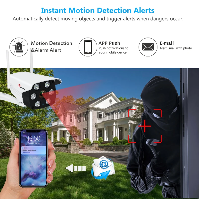  Sanan IP Camera 1080P Outdoor Wifi Camera H.264 Waterproof IR Night Vision Security CCTV Camera Dou - 33019426375