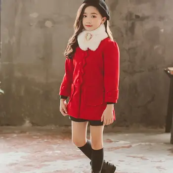 

Girls Coat Outerwear Solid Children's Jacket For Girls Full Length Coat Kids Girl Spring Autumn Girls Clothes 6 8 10 12 14