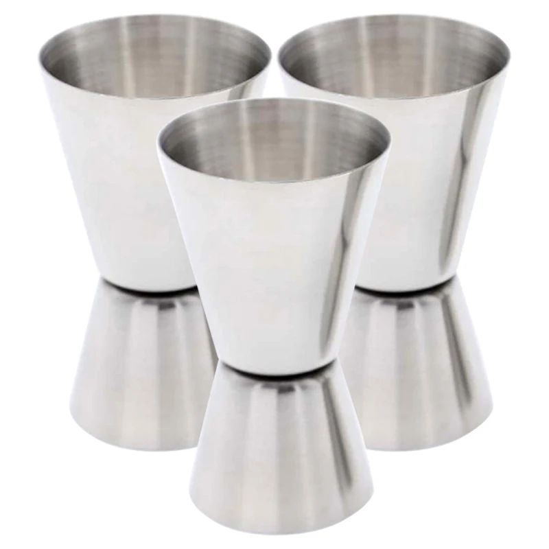 

Freeshipping Stainless Steel Jigger Single Double Shot Drink Mixer Wine Pourer Measurer Cup Bar Tools Bar Wine Cocktail Shaker