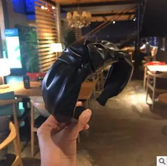 36 шт/лот DIY мульти чистый Колор полиуретановая повязка Имитация кожи широкий Средний галстук узел повязка для волос Инструменты для укладки HA865 - Цвет: 2