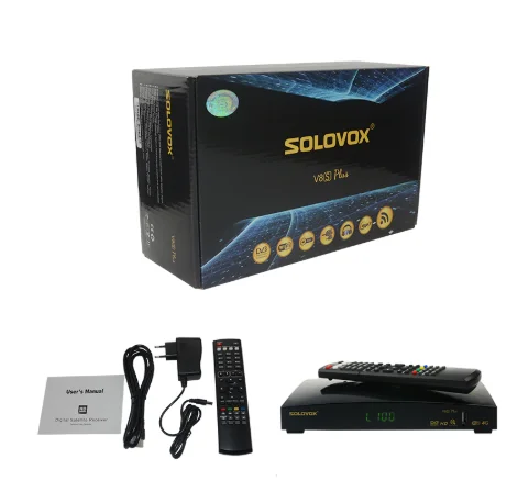 SOLOVOX V8S плюс спутниковый ТВ приемник 2USB поддержка Biss ключ веб-ТВ домашний кинотеатр Поддержка YOUTUBE YOUPORN DLAN 6 линия 7 линия cccam