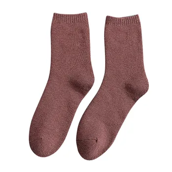 

Men's Pure Color Mid Tank Socks Autumn Winter Thickened Warm Casual High Quality Fashion Harajuku Terry Socks