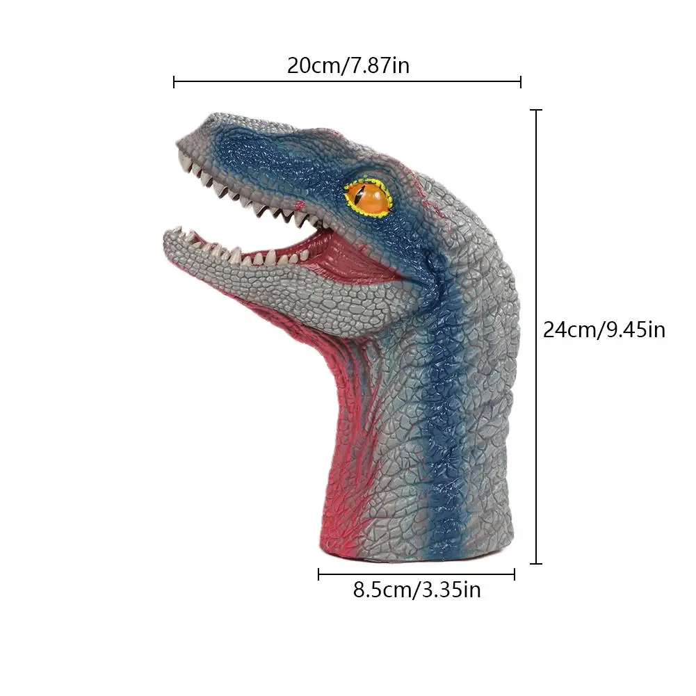 Raptor ручная кукольная игрушка, мягкий пластик, без деформации, пластиковая детская игрушка, динозавр, голова Раптора, игрушка для Хэллоуина, Декор
