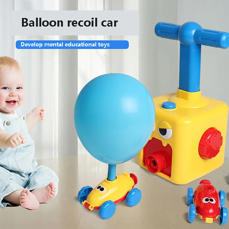 New Education Science Experiment Toy Inertial Power Balloon Car Toy Puzzle Fun Inertial Power Car Balloon Toys Children Gift