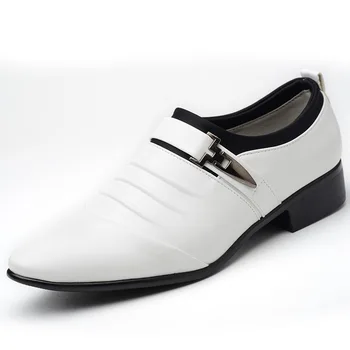 

New Men's Fashion British Style Pointed Toe Wedding Business Leather Formal Dress Shoes Summer Flats Shoes Oxfords Men fgh6