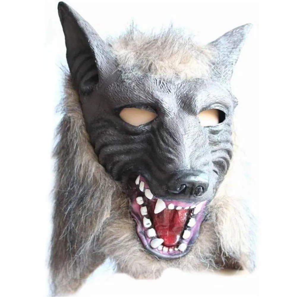 Werewolf Halloween Mask Big Bad Wolf Adult Full Head Costume Accessory Party Masks Children Cosplay Toy |