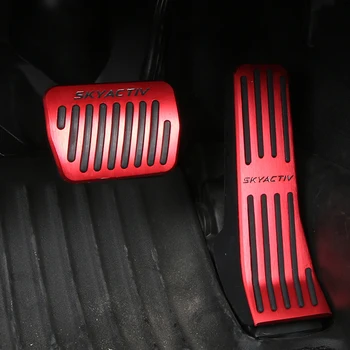 

SKYACTIV Brake Pedal Footrest Pedal Accelerator Pedal For 2019 2020 Mazda 3 / Axela Aluminum Alloy Modified Pedal Cover