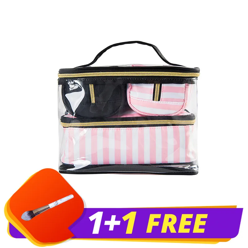 4Pcs Lady s Cosmetic font b Bags b font Set Portable Makeup font b Tools b