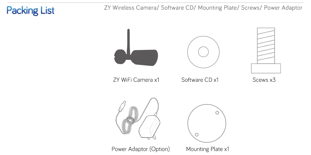 1080p Wi-Fi Камера на открытом воздухе приложение CamHi Onvif SD карты 2-полосная аудио сигнализация, ночное видение, Цвет Ночное Видение видеонаблюдения Камера IP