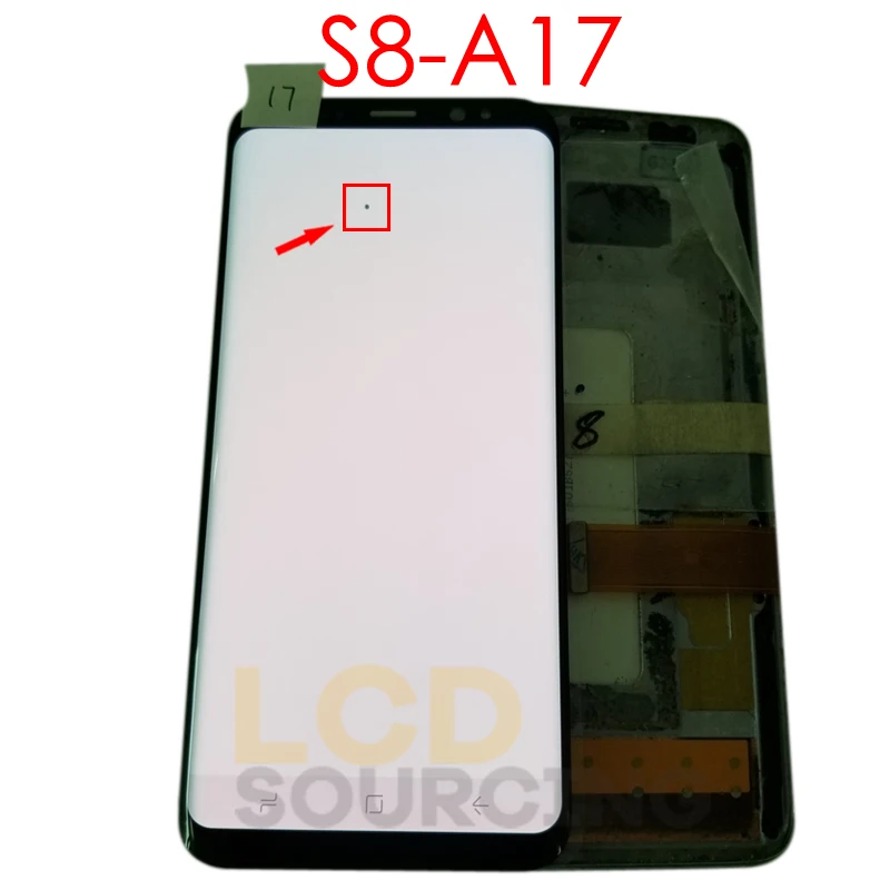 S8 A17 Amoled дефект Dead Pixel для samsung Galaxy S8 ЖК G950 G950F сенсорный экран дигитайзер для samsung s8+ plus G955 G955F ЖК замена - Цвет: S8 A17