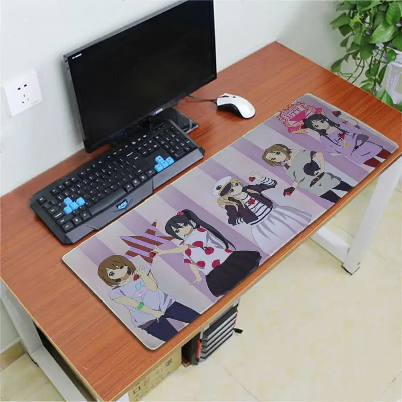 Babaite K-On аниме девушка резиновый ПК компьютерный игровой коврик для мыши Скорость/Управление версия большой игровой коврик для мыши - Цвет: Lock Edge 40X90cm