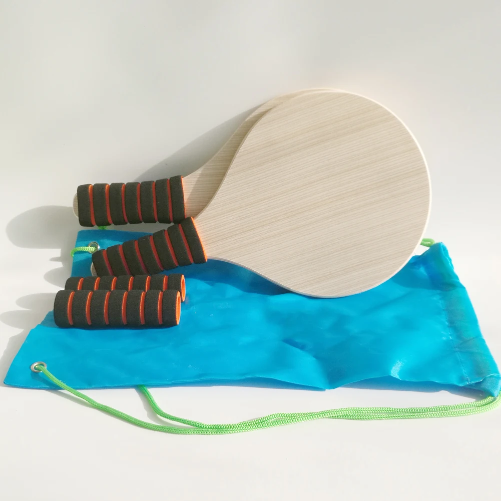 Игра Дети Взрослые открытый бадминтон противоскользящие пляжные поролоновые ручки аксессуары для крикета набор ракеток Pingpong весло мяч деревянный