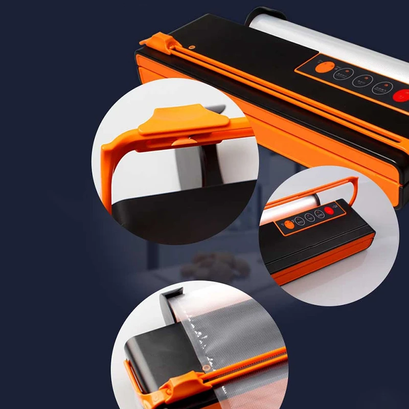 SANQ Vacuum Packing Machine Mini Automatic Food Vacuum Sealer Own Cutting Knife Bag Slot Vacuum Packer UK Plug