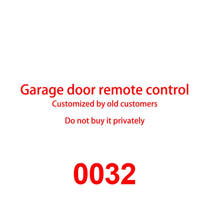 

Garage Door Remote control customization (please do not buy it privately)