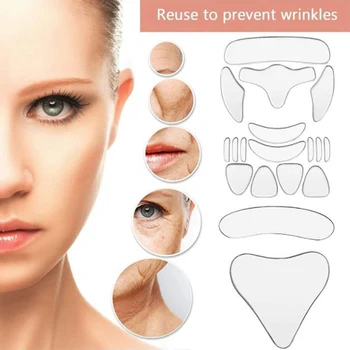 

1/5/16 Pcs Face Chest Neck Anti Wrinkle Lines Lifting Tightening Silicone Pad Reusable Skin Care Tools