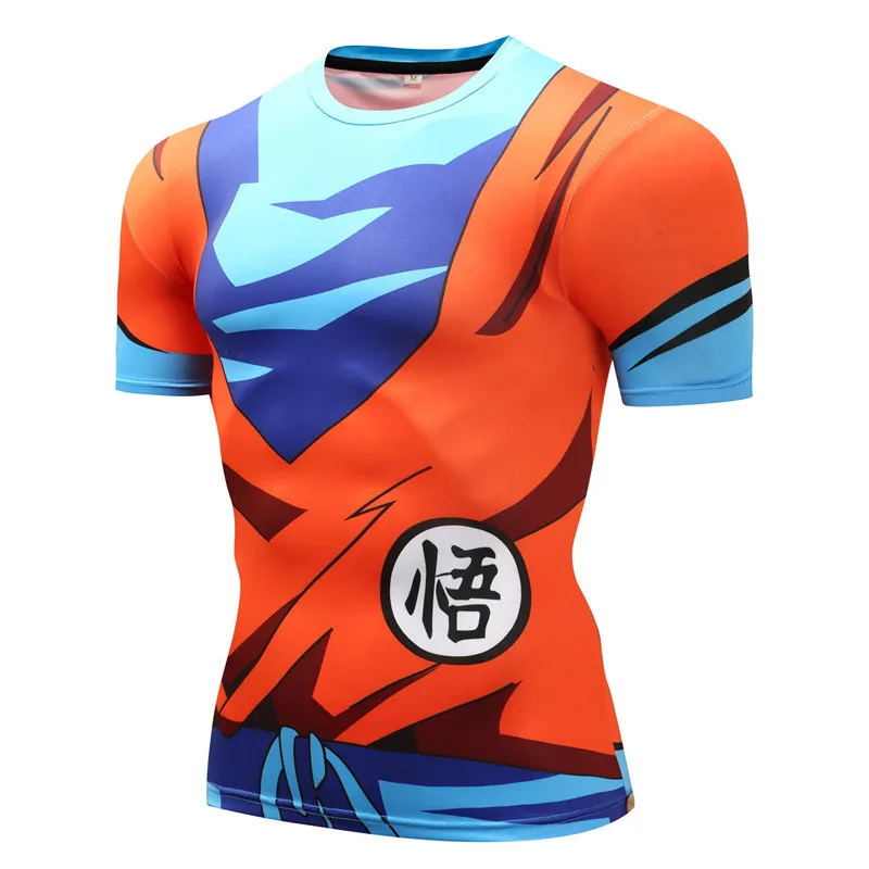 Компрессионная футболка для мужчин с 3D принтом Dragon Ball Z футболки Рашгард Вегета ГОКу футболка Веселая футболки Аниме трикотажные футболки - Цвет: 039