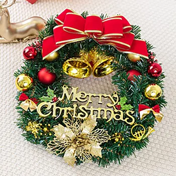 

Christmas Wreath Handmade Rattan Pendant Garland Shopping Mall Christmas Tree Door Decoration Advent Wreath guirnalda navidad