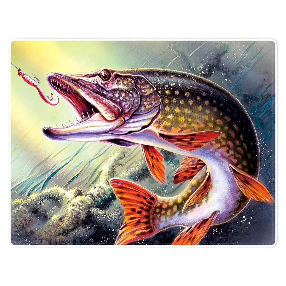 

HommomH Blanket Comfort Warmth Soft Plush Throw Fish Woven Green