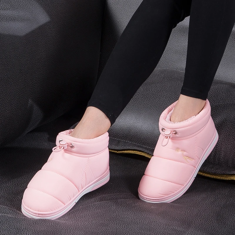 Для женщин Зимние хлопковые тапочки теплые домашние непромокаемые тапки женские