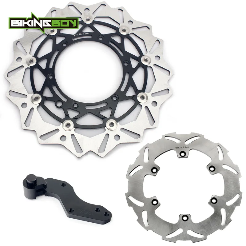 BIKINGBOY 125-640 250 350 450 500 EXC GS SX SX-F XC MXC SXS ENDURO 320 мм супермото спереди и сзади тормозные диски роторов+ кронштейн